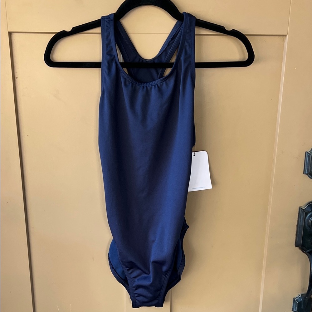 Dolfin New W Tag Navy Girls Large One Piece Swim Suit